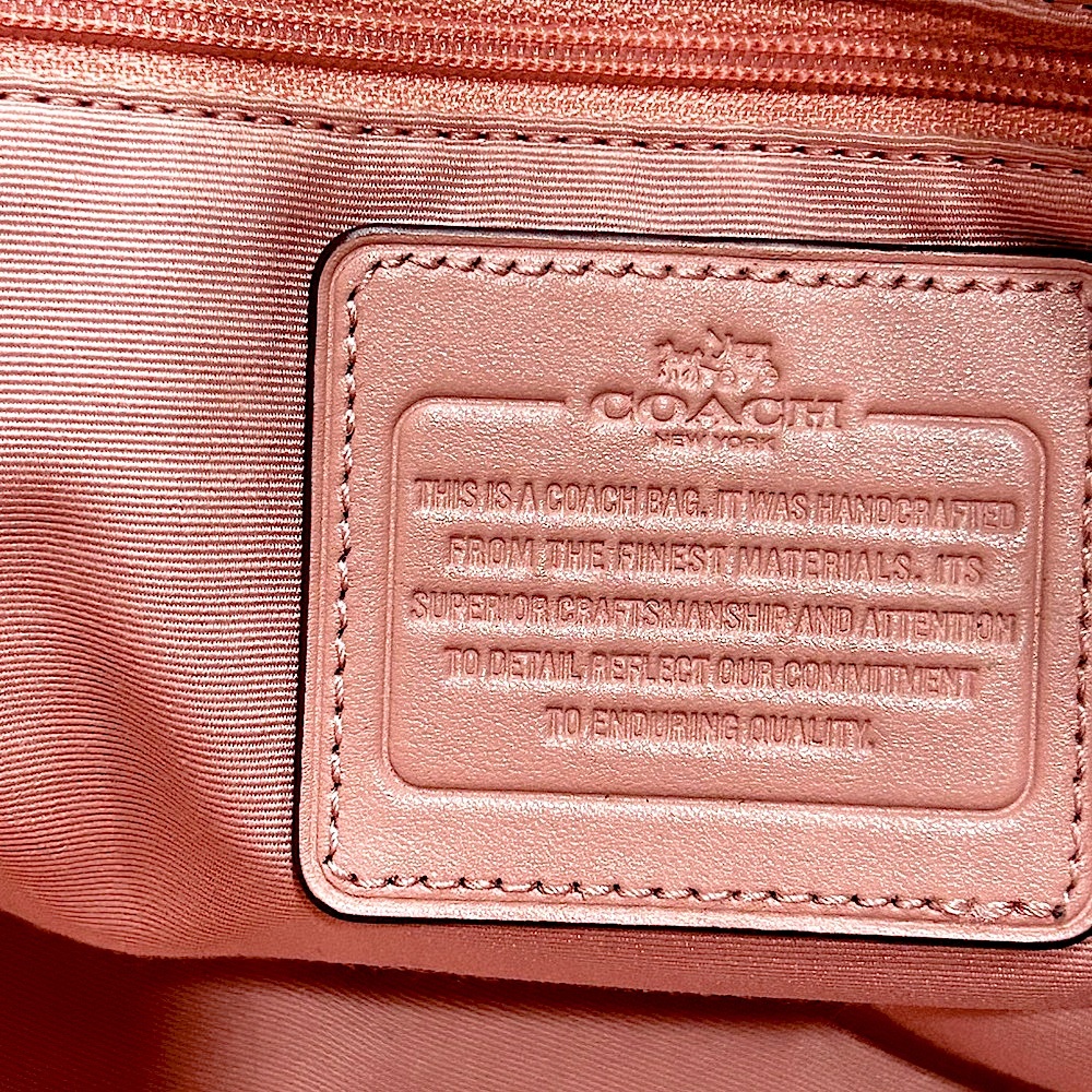 Bundle - Coach Authentic Embossed Signature Patent Leather Satchel - Picture 9 of 14